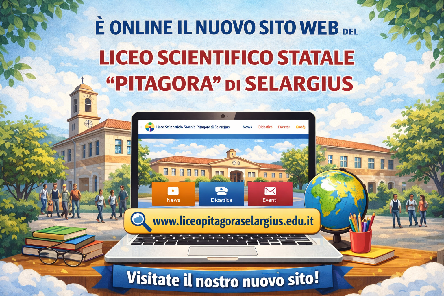 Online il nuovo sito del Liceo Scientifico Statale “Pitagora” di Selargius